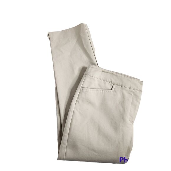 Fabulously Slimming By Chico's Women's Pants Cropped Sz 0 Small 4 Beige Trouser - Picture 4 of 11